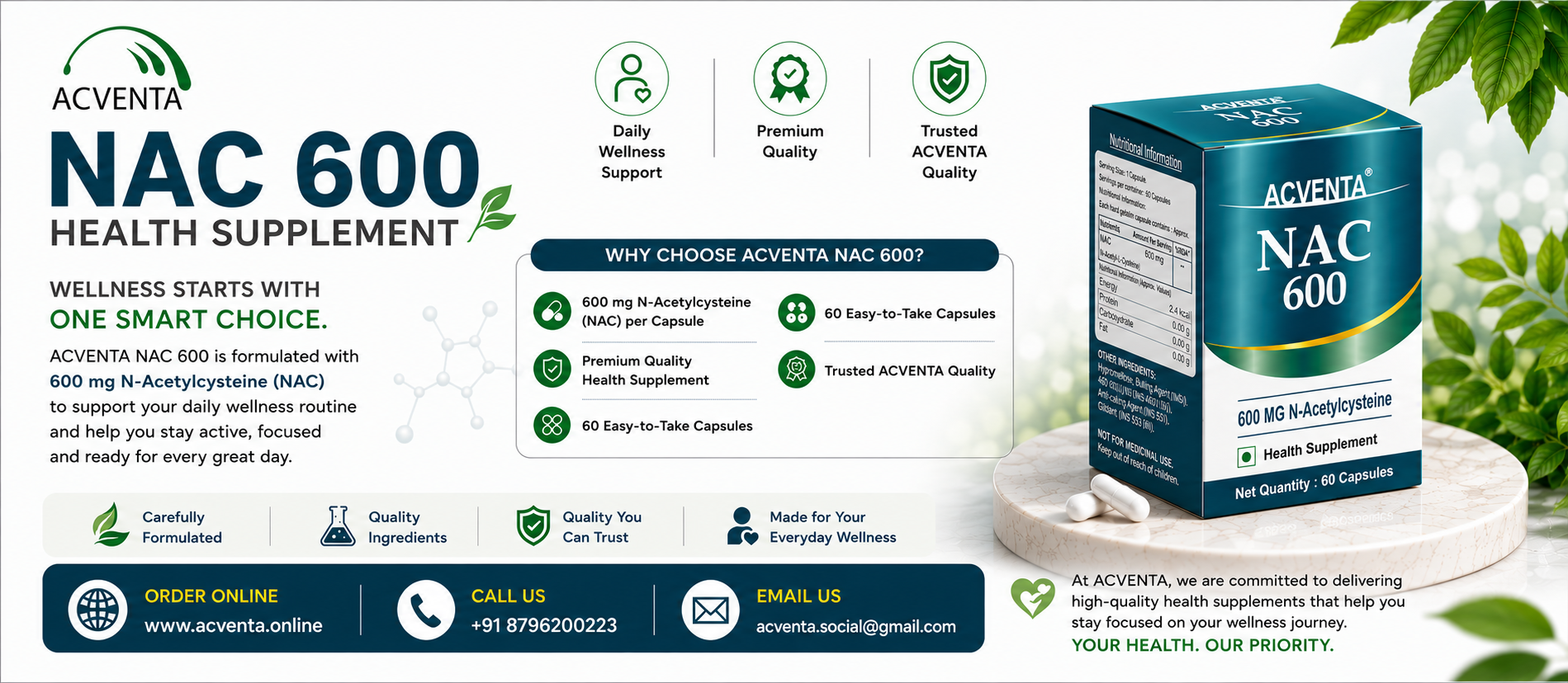 NAC 600 mg: A Smarter Step to Wellness
